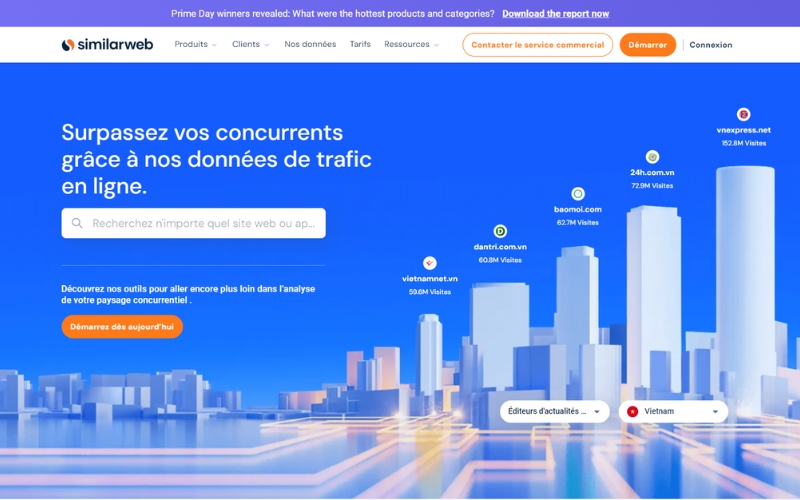 Công cụ SimilarWeb hỗ trợ tìm kiếm đối thủ cạnh tranh