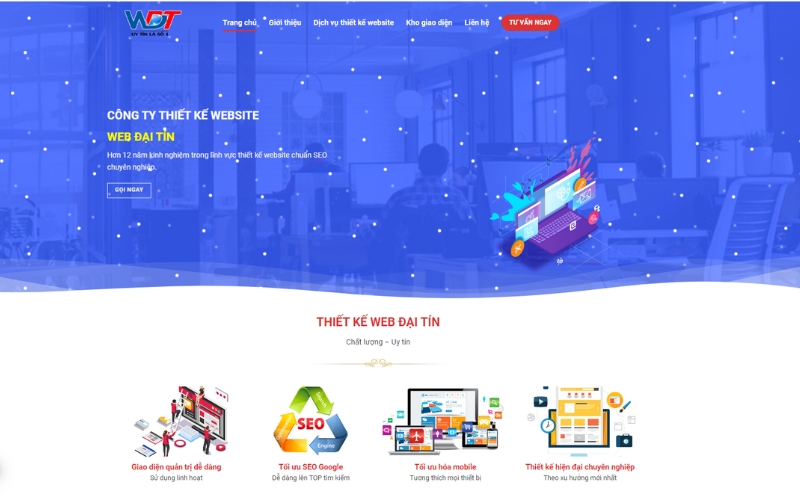 Website công ty thiết kế web Đại Tín