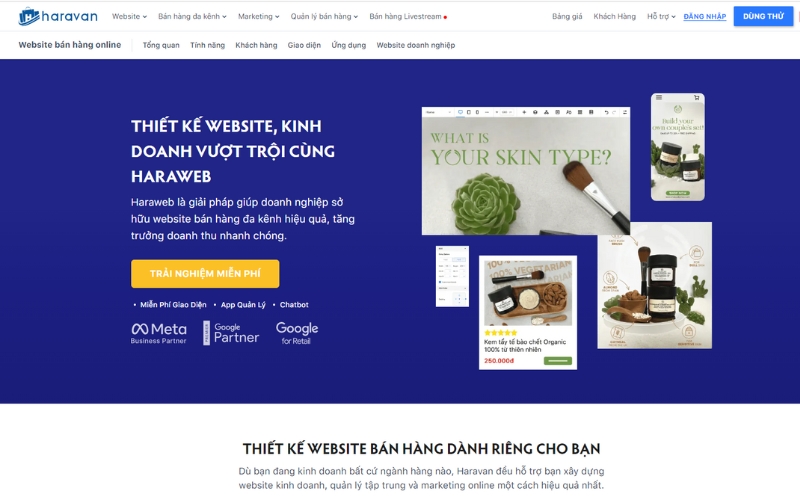 Website công ty thiết kế website Haravan