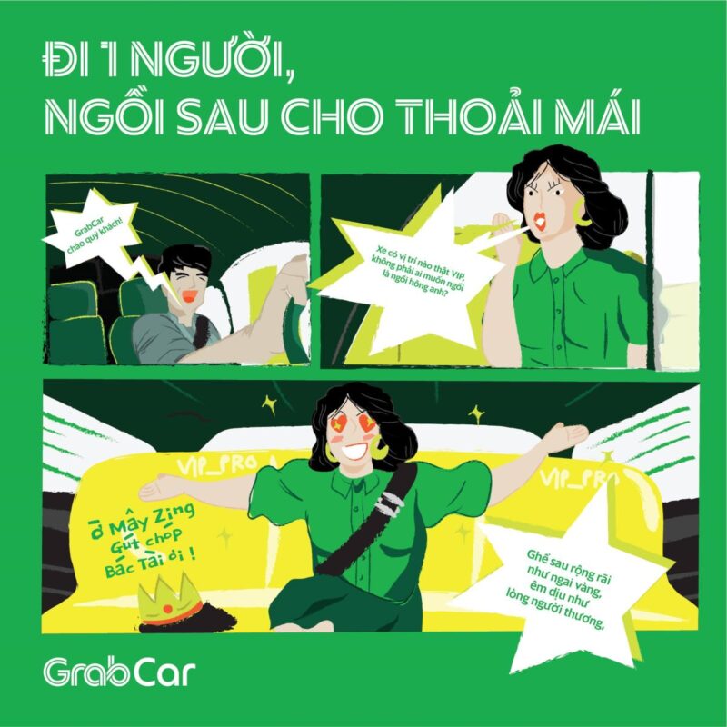 Grab là thương hiệu đã bắt trend “Ờ mây zing, gút chóp” cho dòng sản phẩm Grabcar.