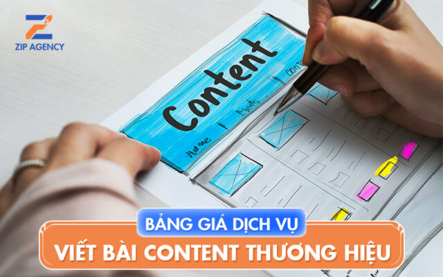 Giá dịch vụ viết bài content thương hiệu