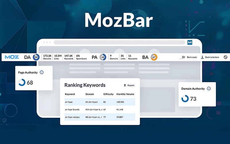 Kiểm tra điểm Domain Authority bằng công cụ MozBar